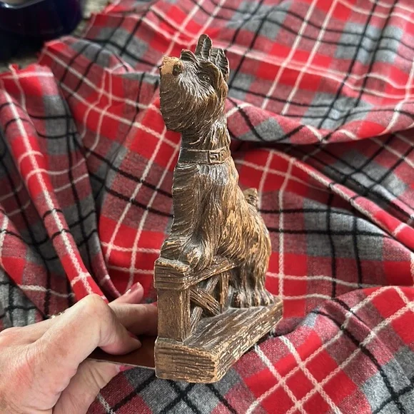 Vintage Syroco Wood Scottie Dog bookend. - Picture 5 of 5